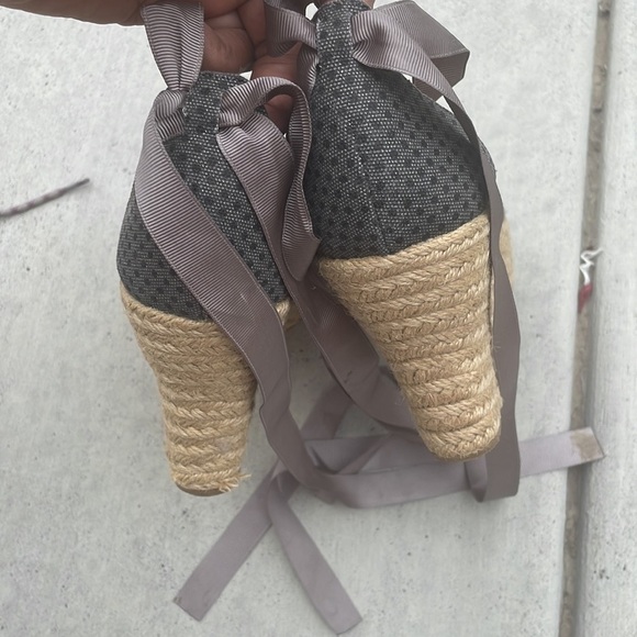 BEARPAW dahlia womens sandal tie wraparound ankle Sz 10 wedge - Picture 6 of 11